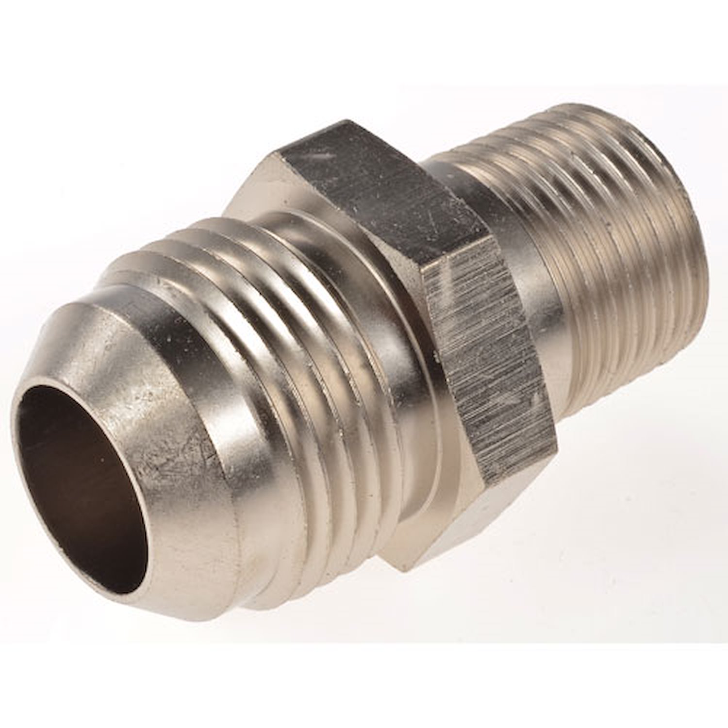 AN to NPT Straight Adapter Fitting [-12 AN Male to 1/2 in. NPT Male, Nickel]