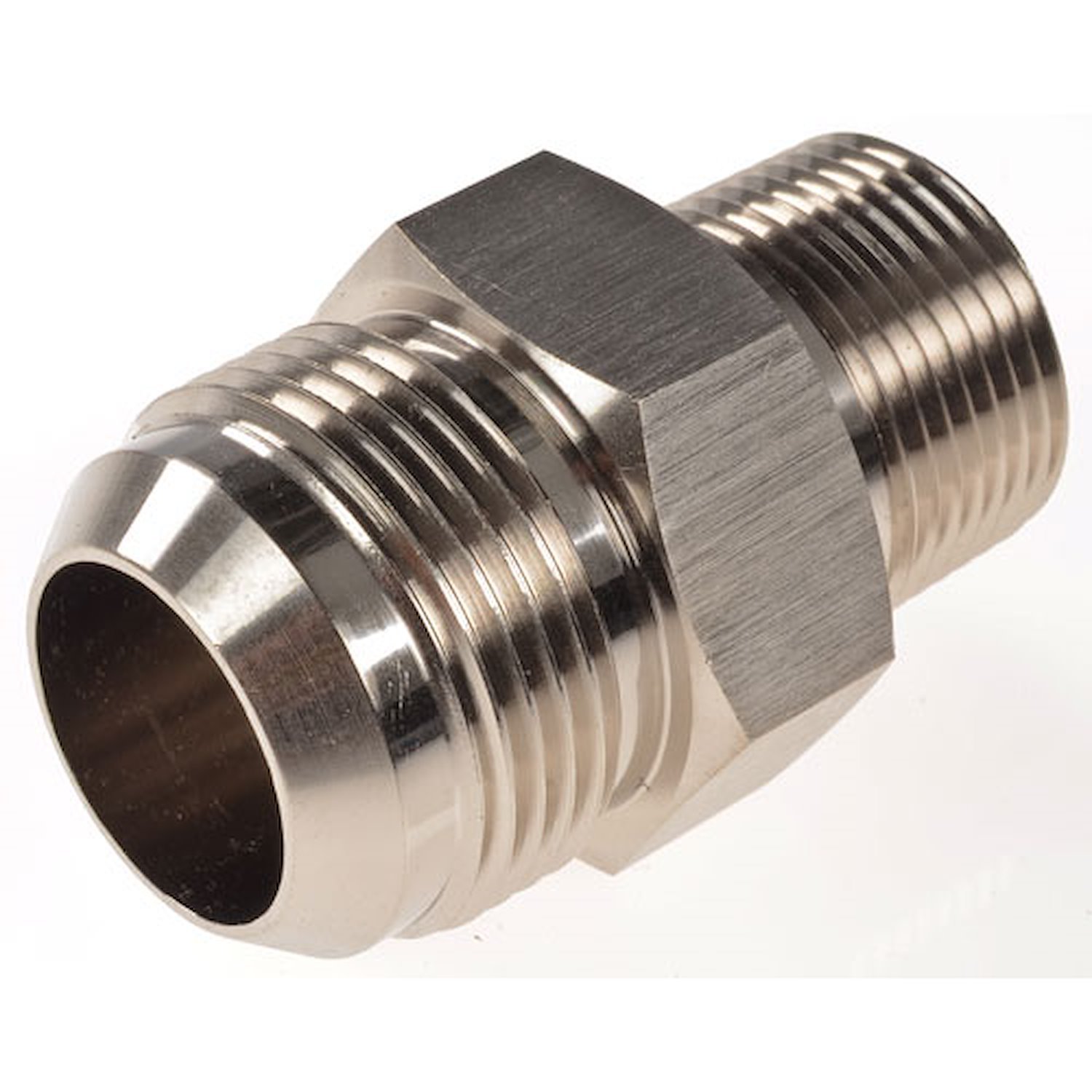 AN to NPT Straight Adapter Fitting [-16 AN Male to 3/4 in. NPT Male, Nickel]