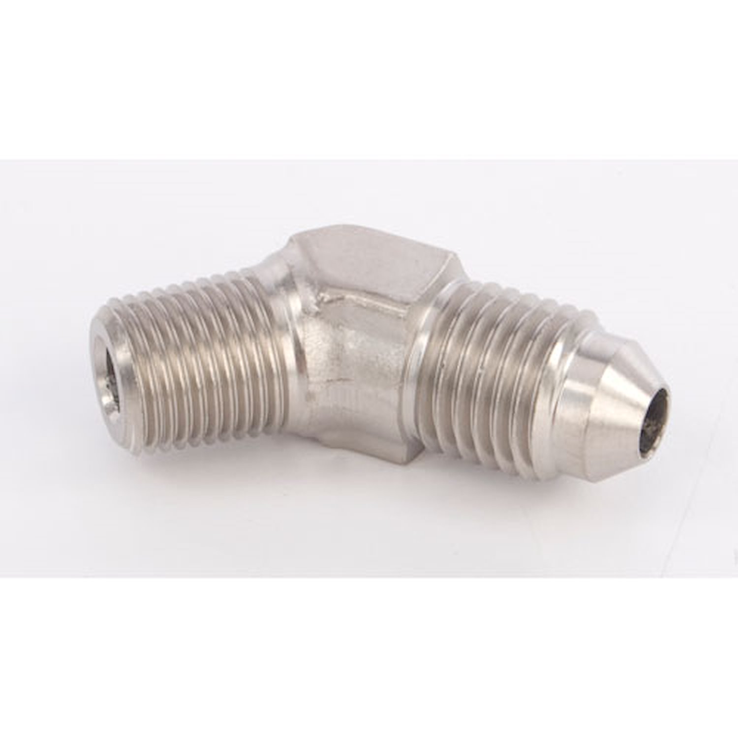 AN to NPT 45-Degree Adapter Fitting [-4 AN Male to 1/8 in. NPT Male, Nickel]