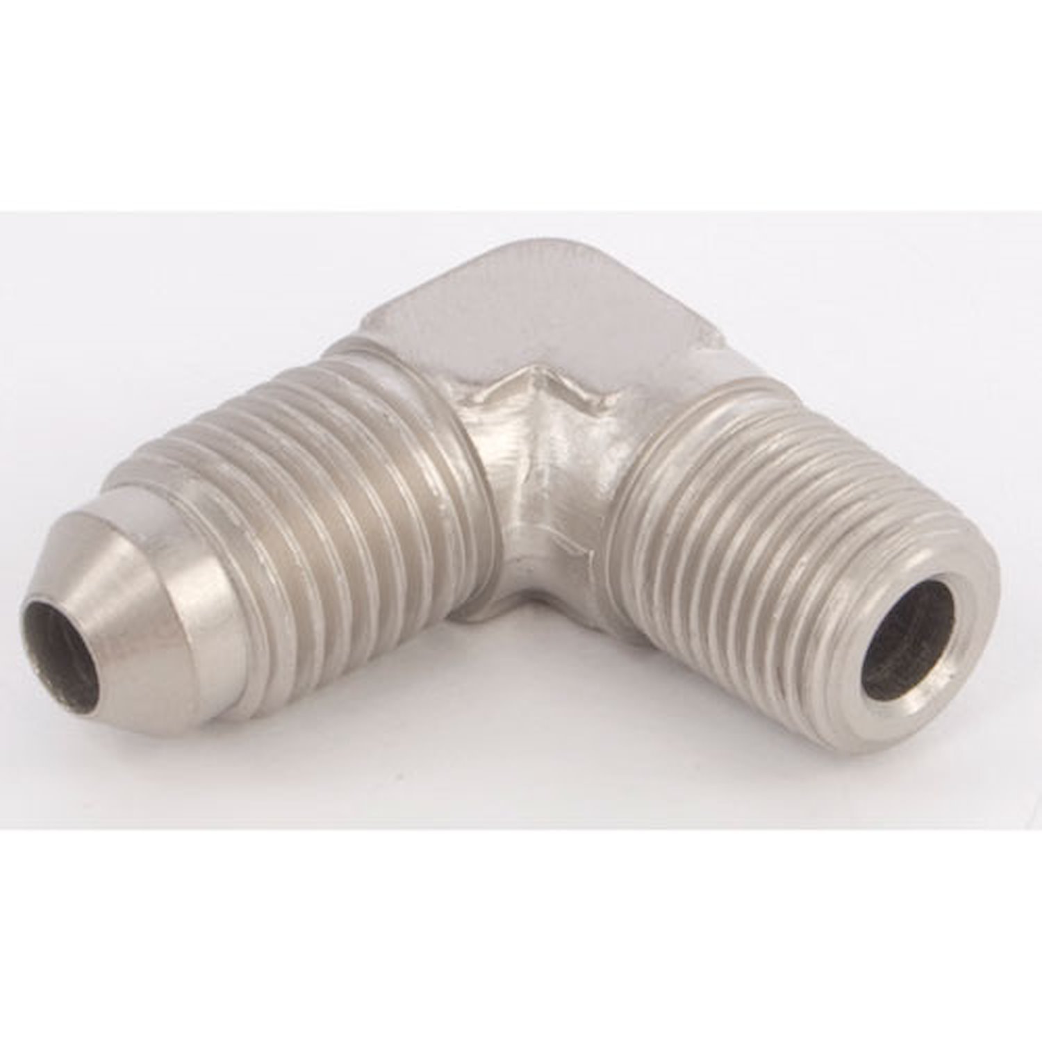 AN to NPT 90-Degree Adapter Fitting [-4 AN Male to 1/8 in. NPT Male, Nickel]