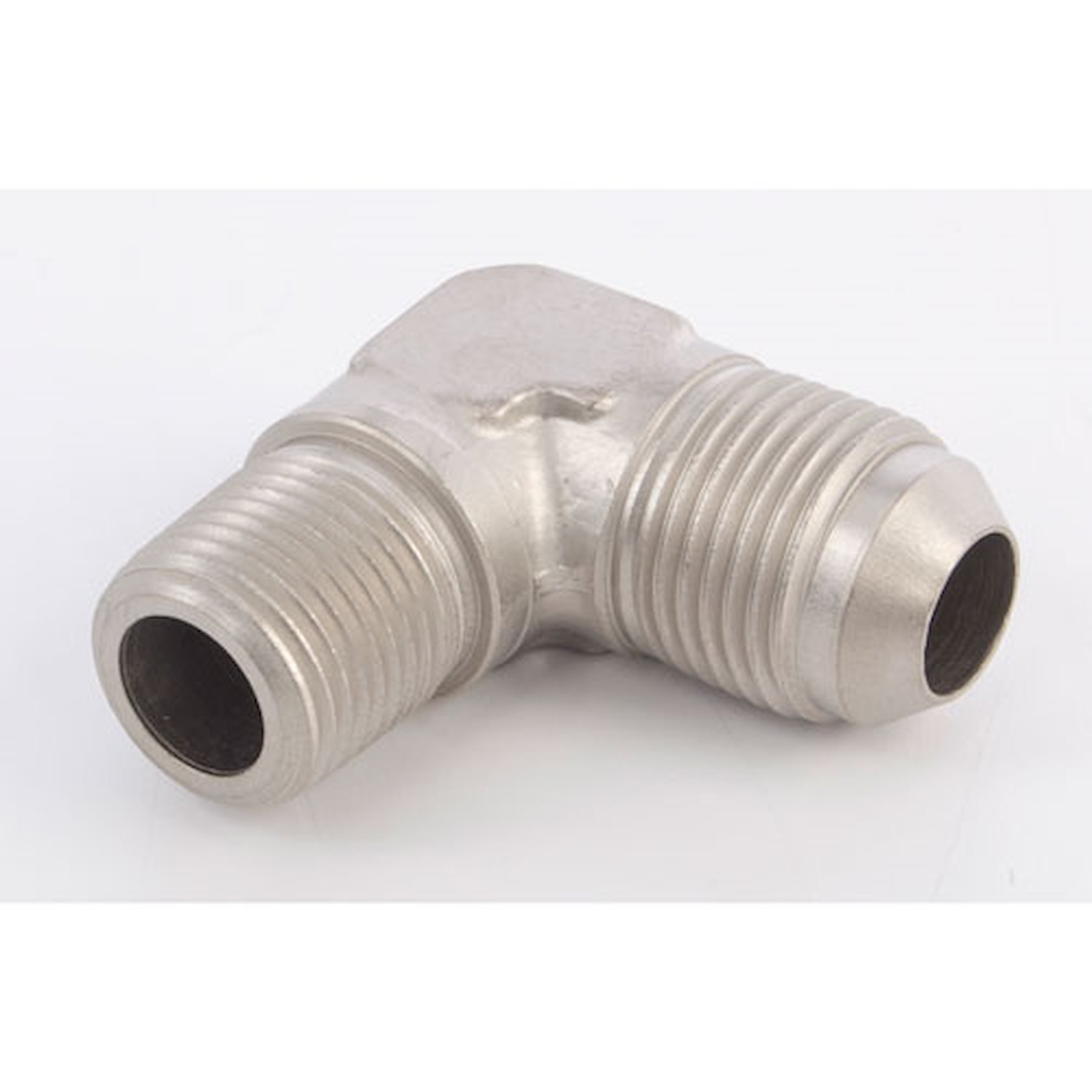 AN to NPT 90-Degree Adapter Fitting [-8 AN Male to 3/8 in. NPT Male, Nickel]