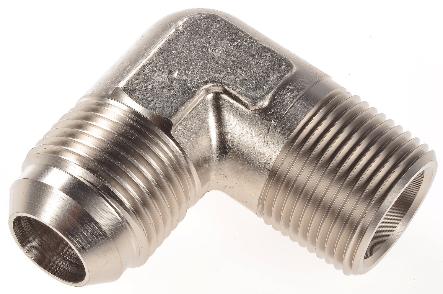 AN to NPT 90-Degree Adapter Fitting [-12 AN Male to 3/4 in. NPT Male, Nickel]