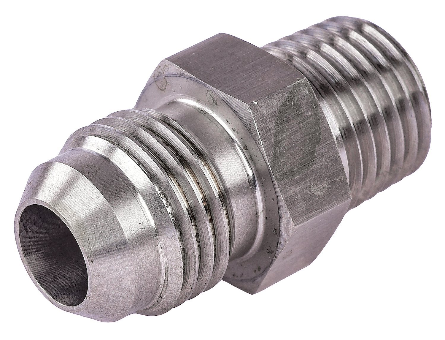 AN to NPT Straight Adapter Fitting [-6 AN Male to 1/4 in. NPT Male, Stainless Steel]