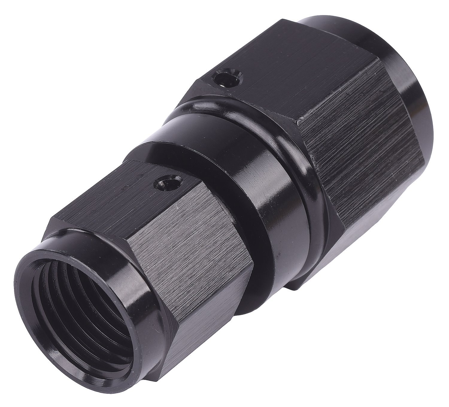 AN to AN Swivel Coupler Reducer [-8 AN Female to -6 AN Female, Black]