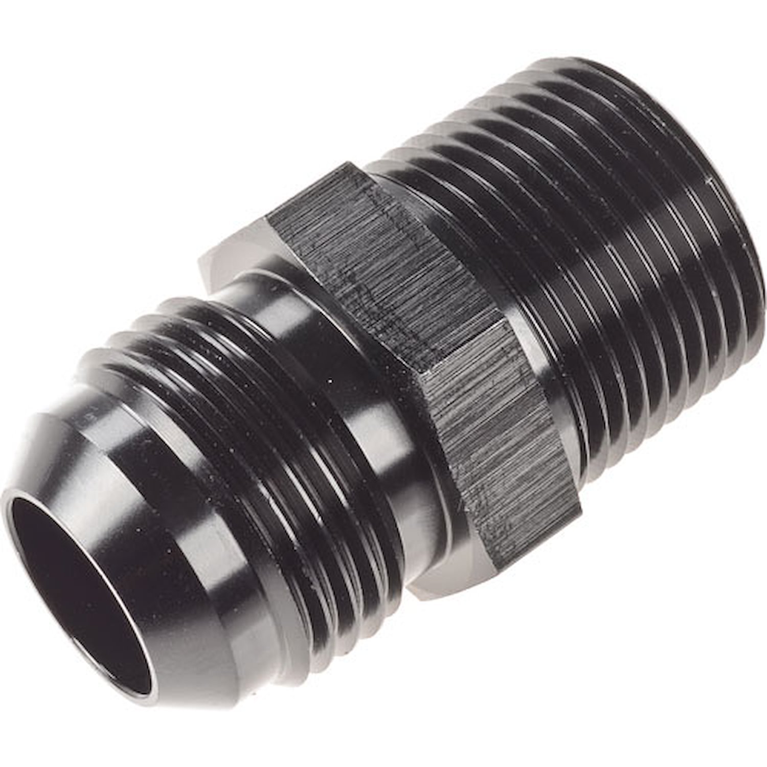 AN to NPT Straight Adapter Fitting [-12 AN Male to 3/4 in. NPT Male, Black]
