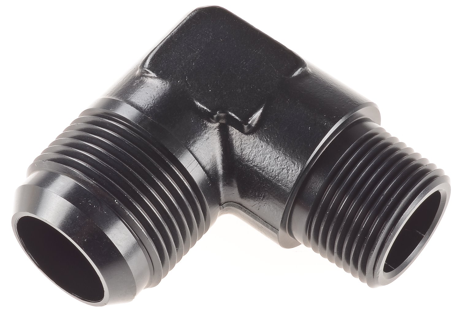 AN to NPT 90-Degree Adapter Fitting [-16 AN Male to 3/4 in. NPT Male, Black]