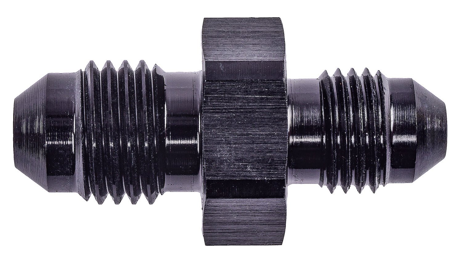AN to AN Union Reducer Fitting [-4 AN Male to -3 AN Male, Black]