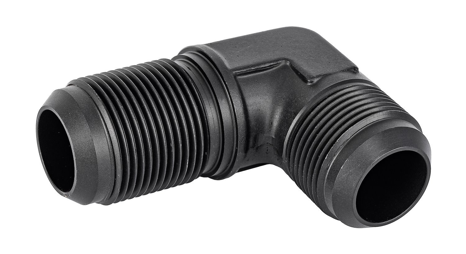 AN to AN 90-Degree Bulkhead Adapter Fitting [-16 AN Male to -16 AN Male, Black]