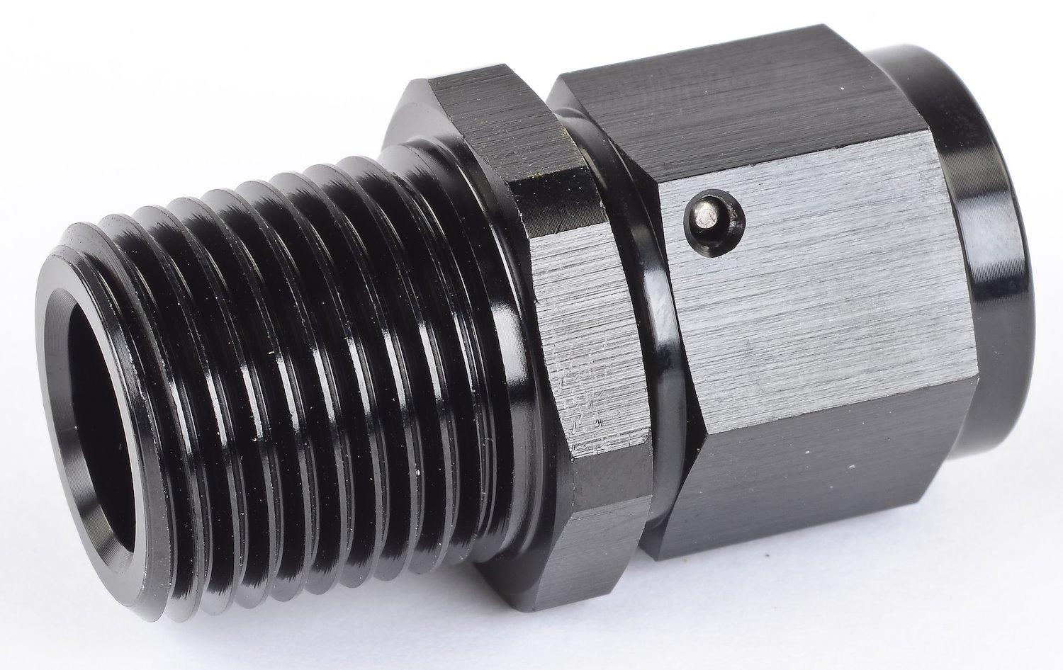 AN to NPT Straight Adapter Fitting [-8 AN Female to 1/2 in. NPT Male, Black]
