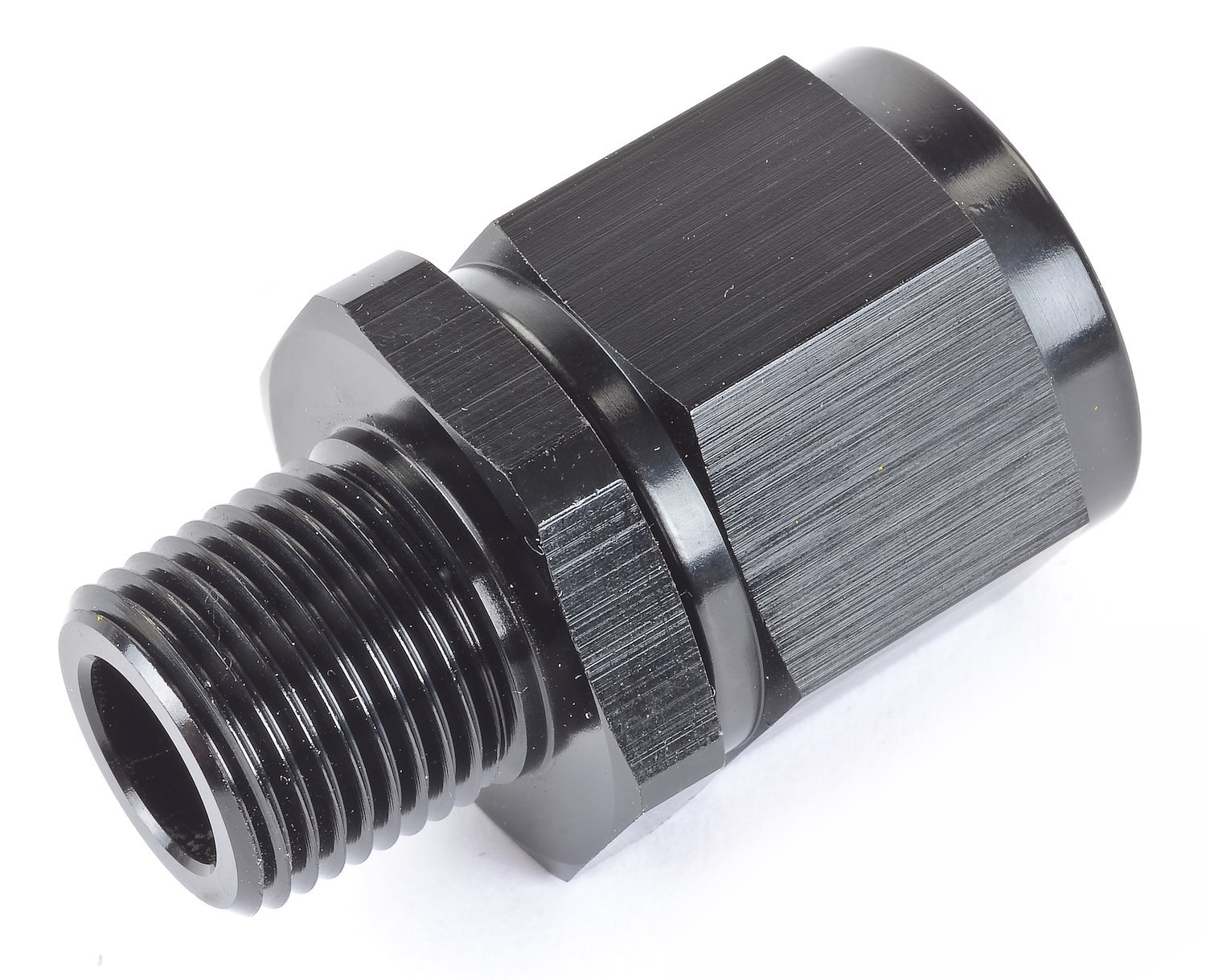 AN to NPT Straight Adapter Fitting [-10 AN Female to 3/8 in. NPT Male, Black]