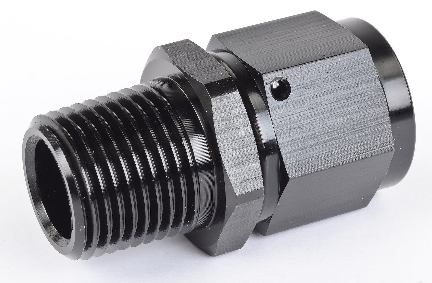 AN to NPT Straight Adapter Fitting [-10 AN Female to 1/2 in. NPT Male, Black]