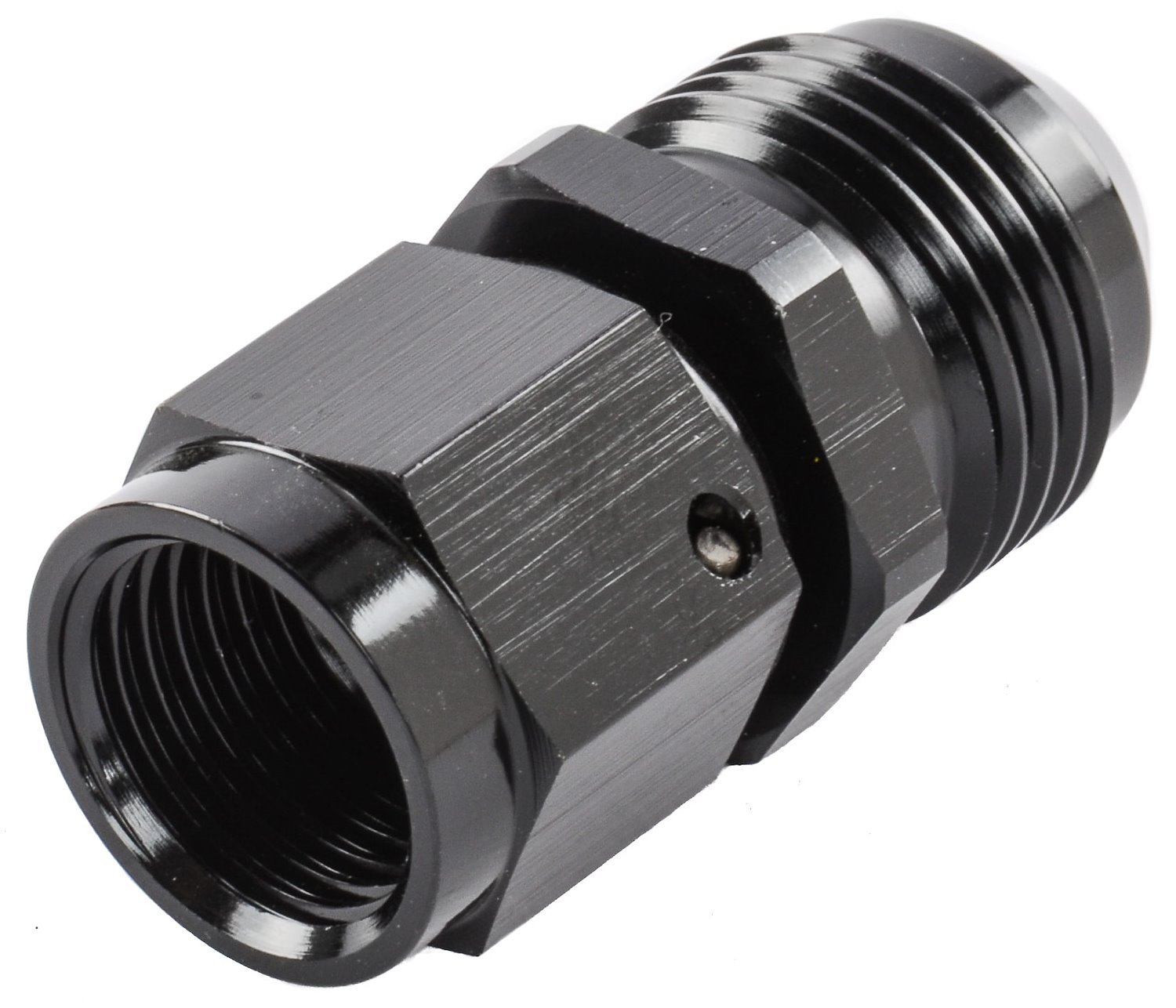 AN Female Swivel to Male Expander Fitting [-6 AN Female to -8 AN Male, Black]