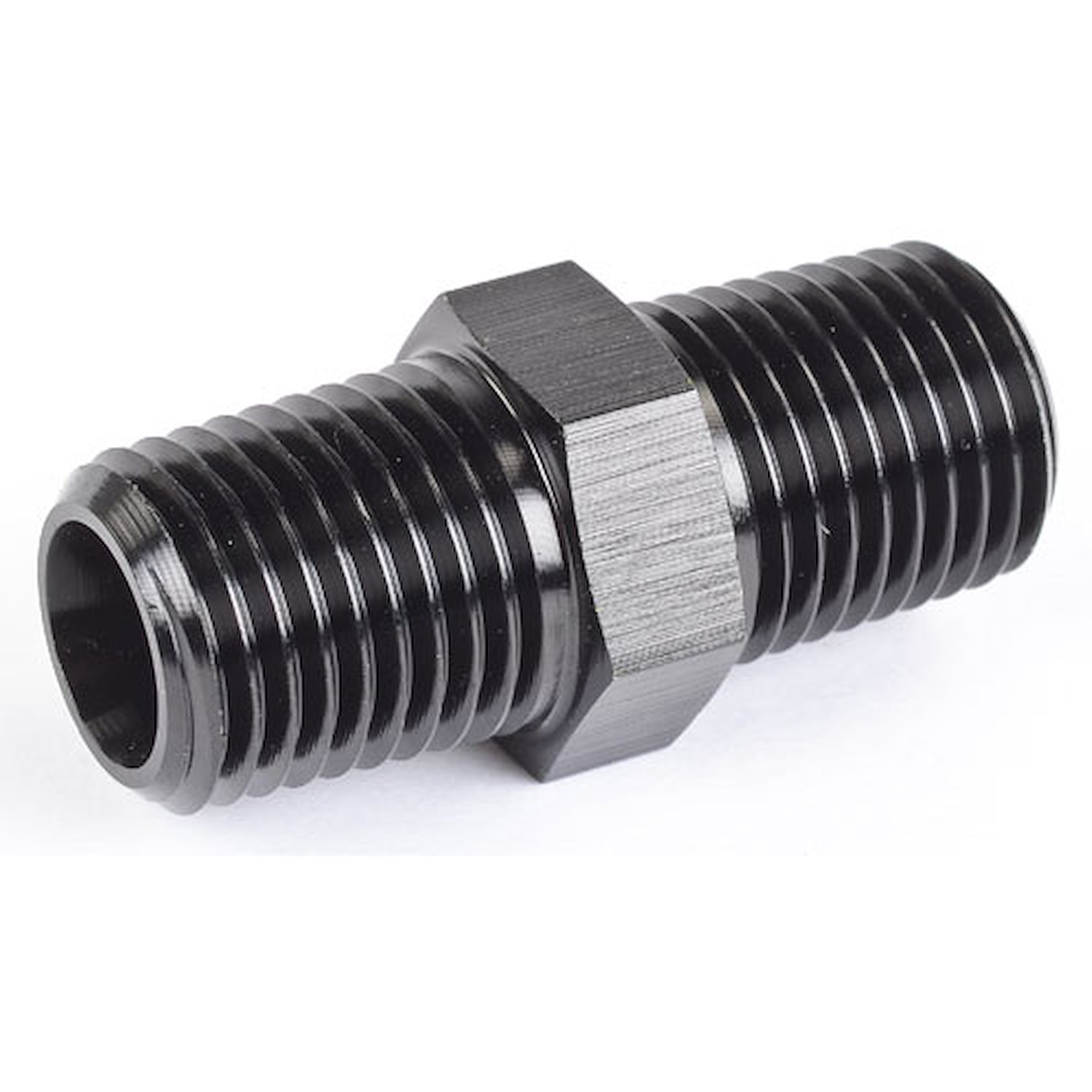 NPT to NPT Straight Union Fitting [1/8 in. NPT Male to 1/8 in. NPT Male, Black]