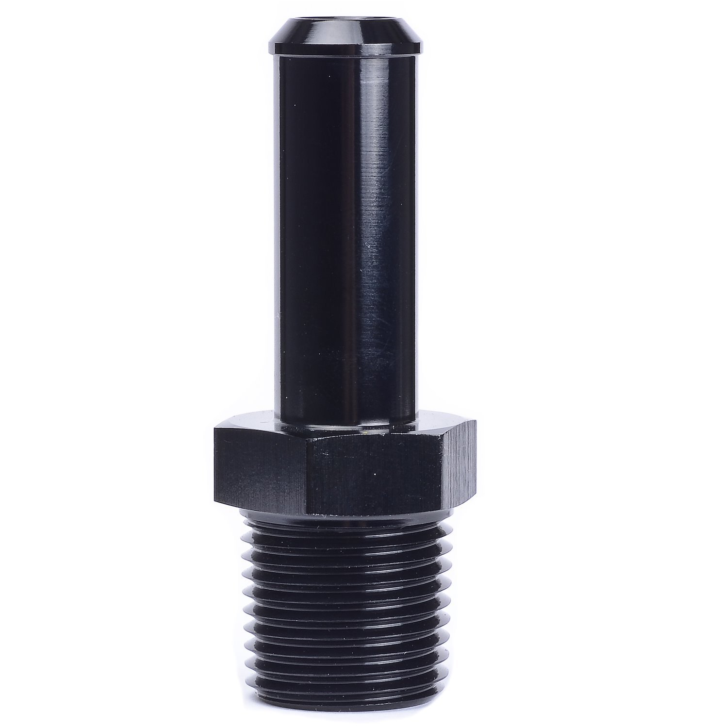 NPT to Hose Barb Fitting, Straight [3/8 in. NPT Male to 1/2 in. I.D. Hose, Black]