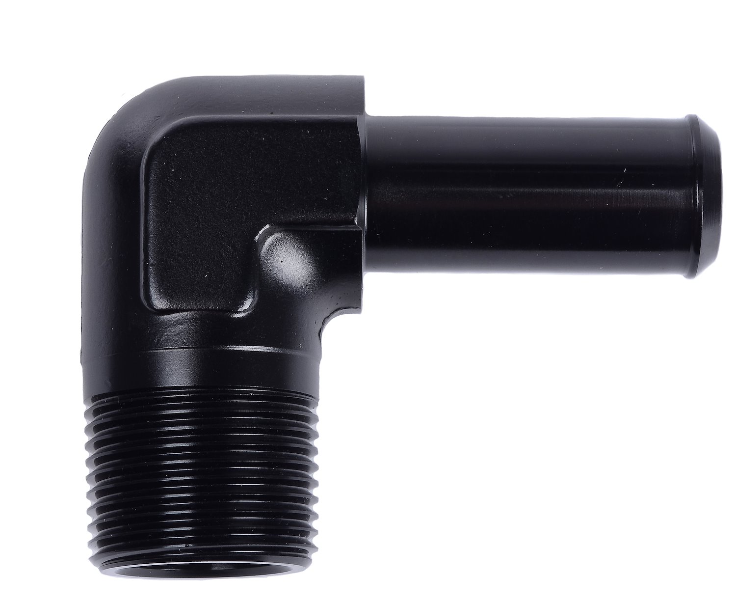 NPT to Hose Barb Fitting, 90-Degree [3/4 in. NPT Male to 3/4 in. I.D. Hose, Black]