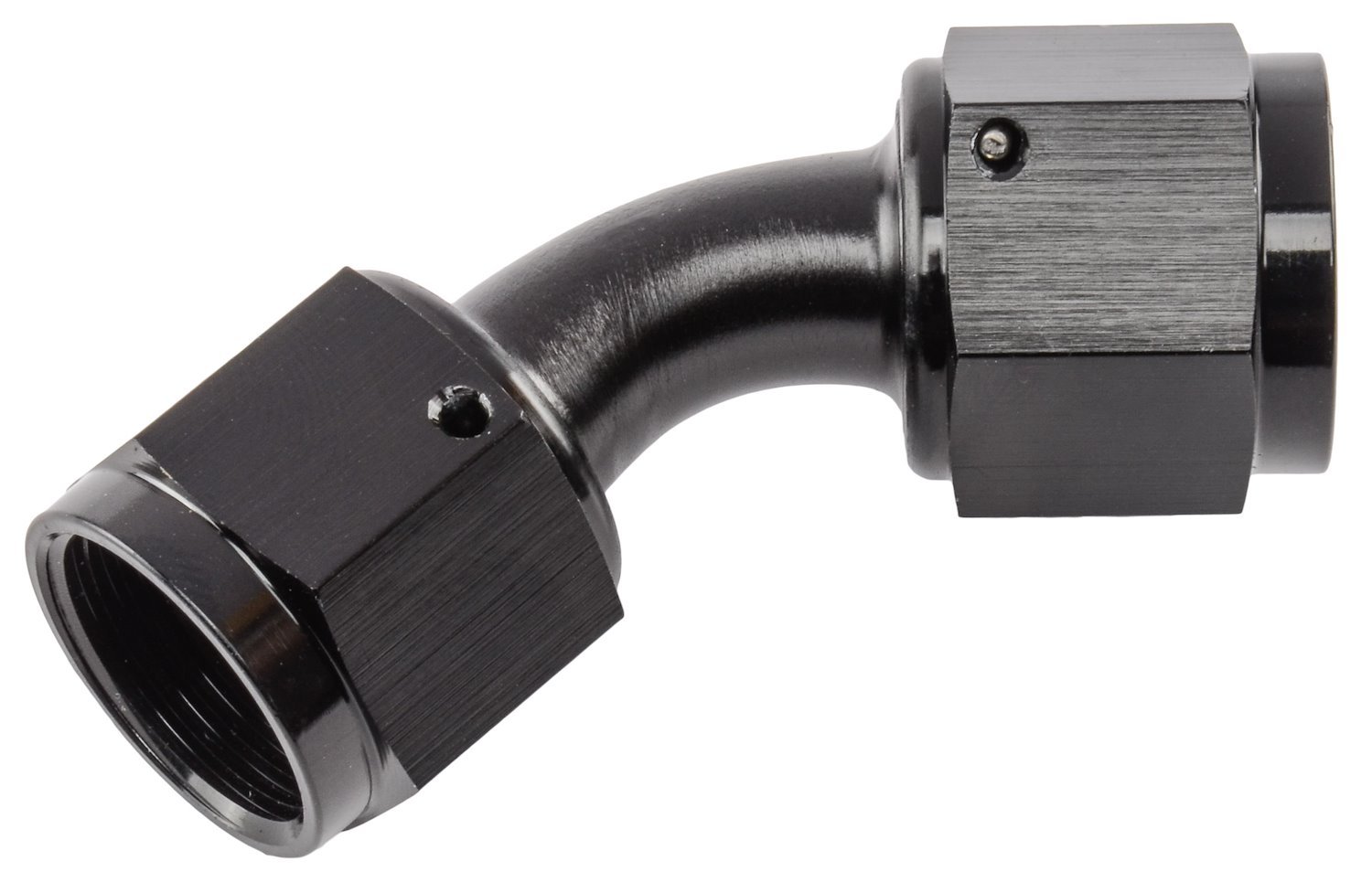 Black -8 AN 45 degree Swivel Coupler