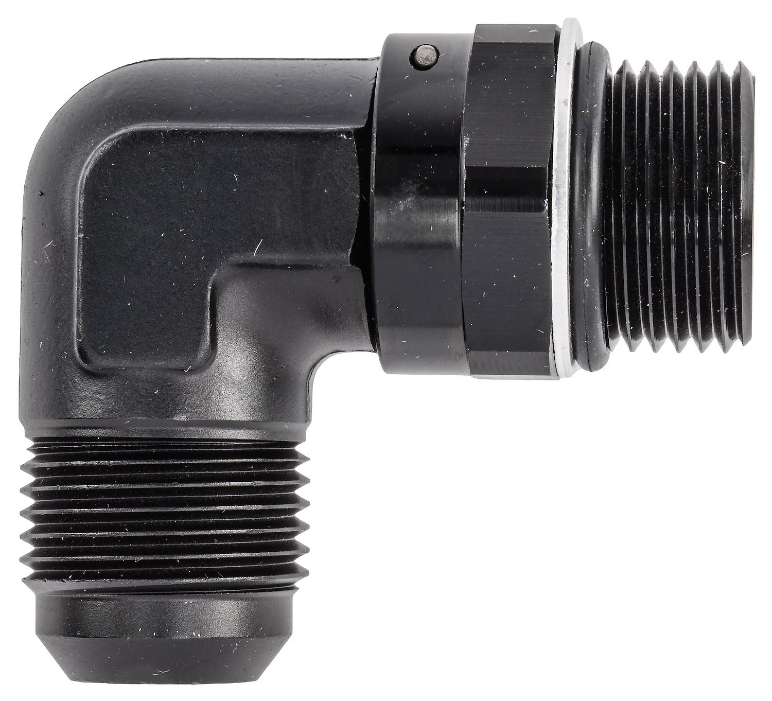 AN Port Adapter Fitting 90 degree -12 AN port (1 1/16 in.-12 Thread) to -12 AN hose