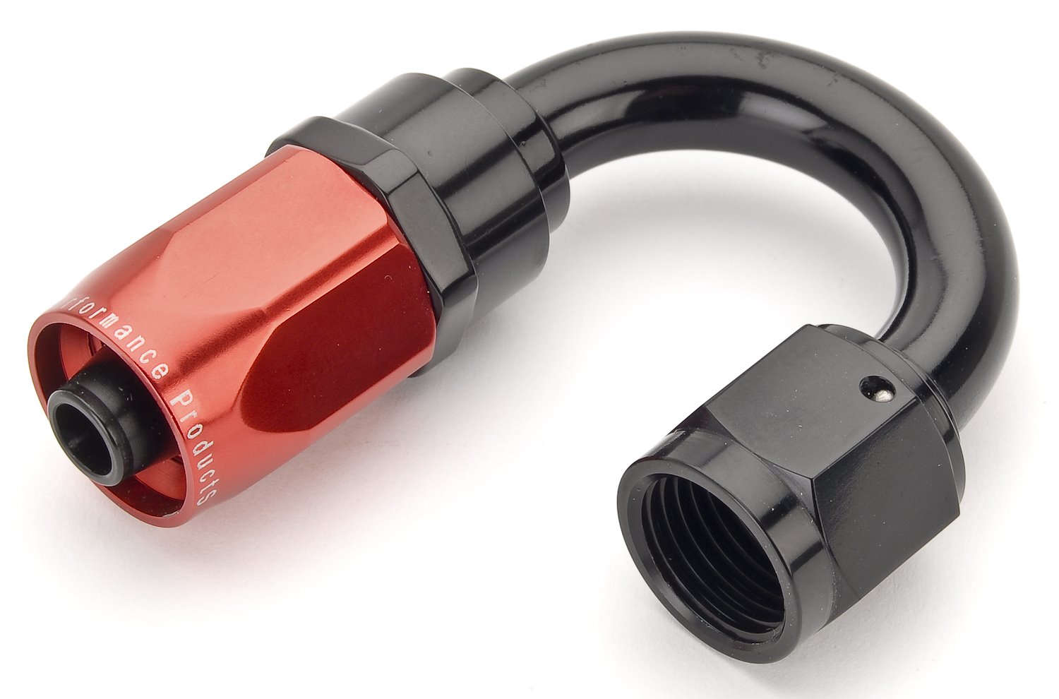 Red/Black 180° Max Flow Swivel Hose End -6AN