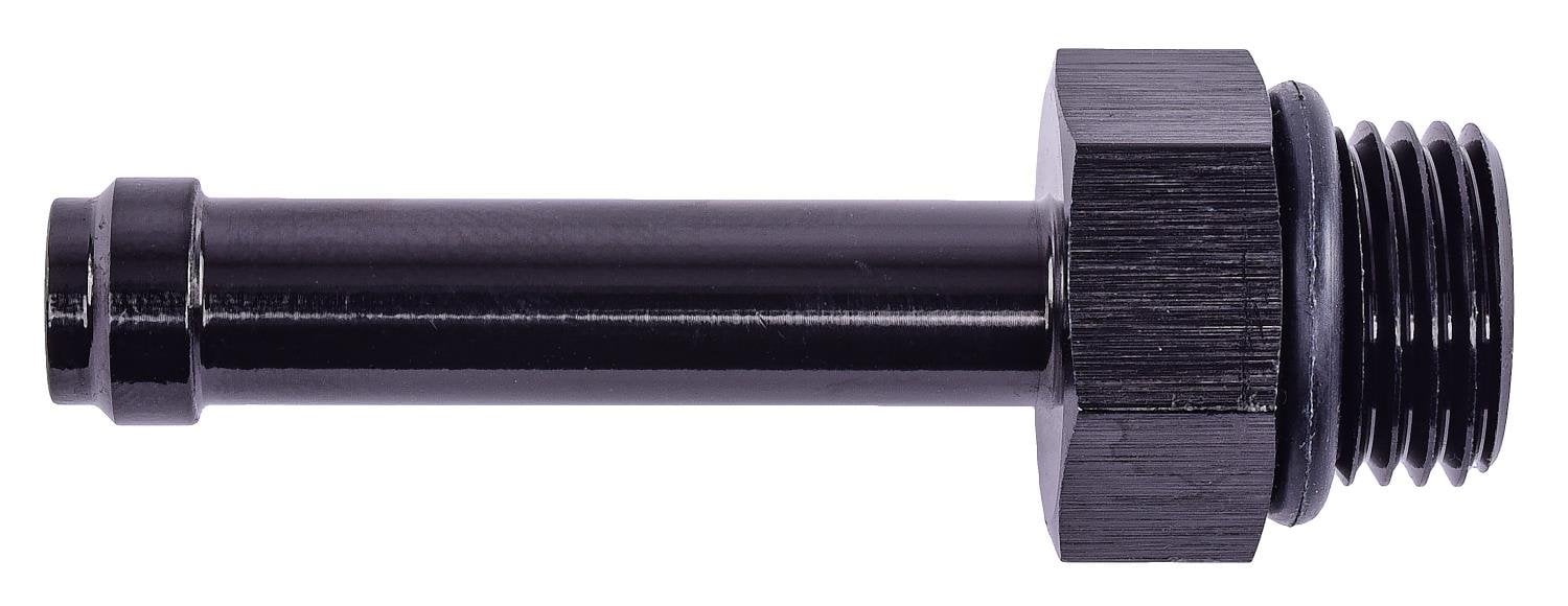 AN to Hose Barb Straight  Adapter Fitting [-6 AN Male to 3/8 in. Hose, Black]
