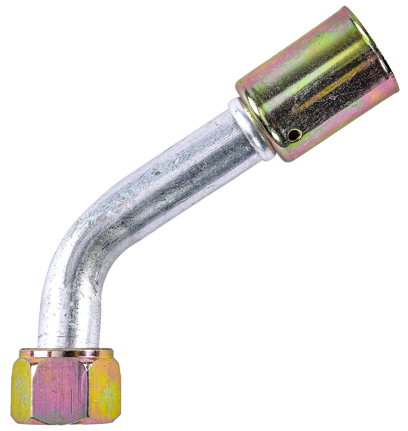 Heater Fitting [-10 AN Female to 5/8 in. Hose 45 Degree Beadlock]