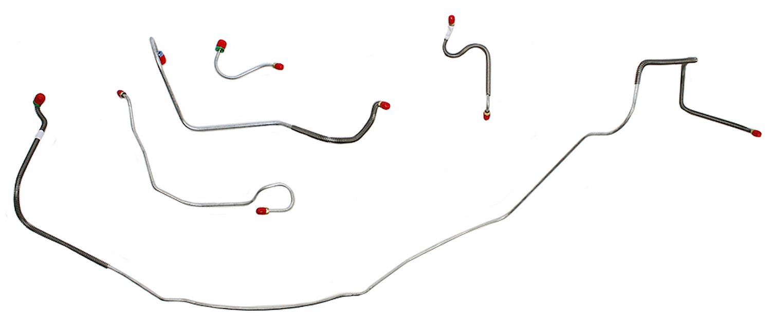 Front Brake Line Set for Select 1967 Chevy Chevelle, El Camino, Malibu (SS Models) w/Power Disc [5-PC, Steel]