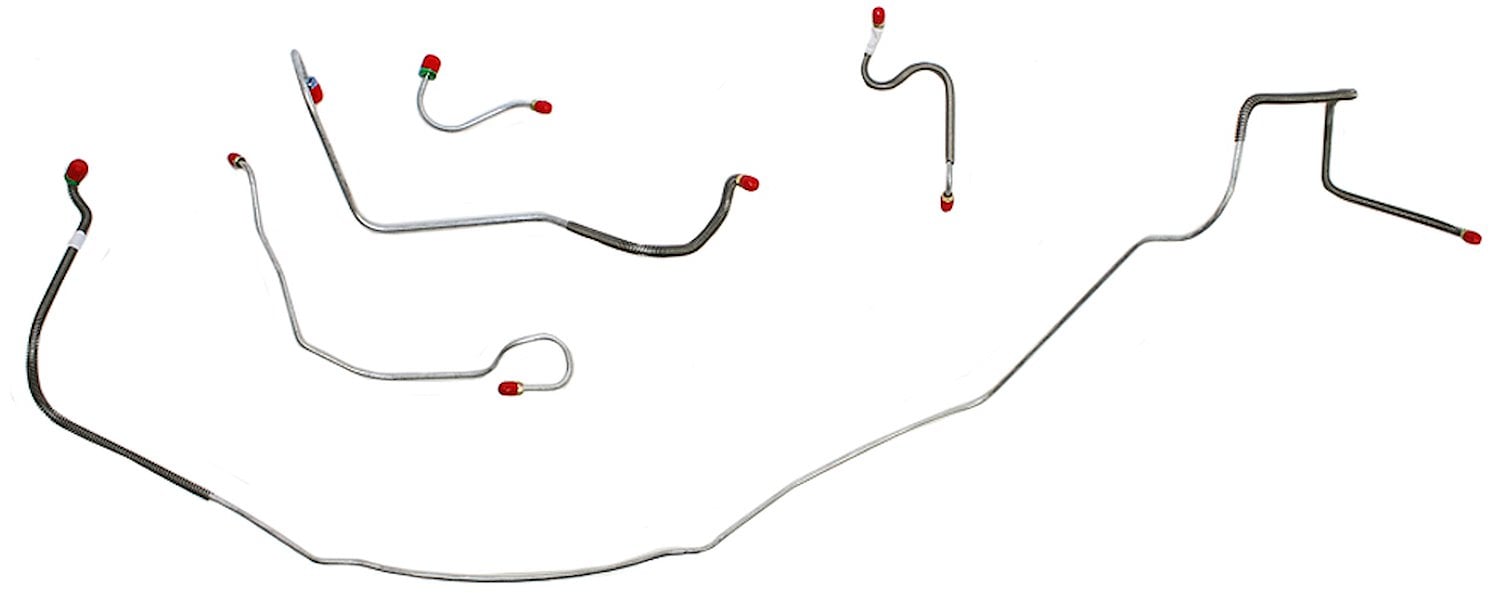 Front Brake Line Set for Select 1967 Chevy Chevelle, El Camino, Malibu (SS Models) w/Power Disc [5-PC, Stainless Steel]