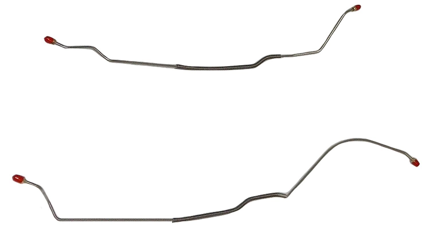 Rear Axle Brake Line Set for 1967 Chevy Camaro with Single Leaf Rear Spring [2-PC, Stainless Steel]