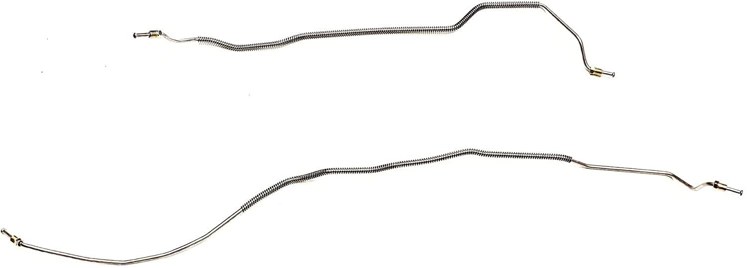 Rear Axle Brake Line Set for 1968 Chevy Camaro, Chevy II/Nova with Single Leaf Rear Spring [2-PC, Stainless Steel]