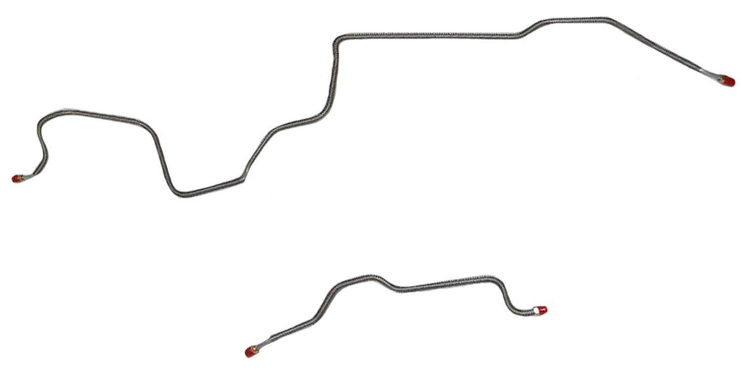 Rear Axle Brake Line Set for 1976-1981 Chevy Camaro with F-41 Suspension [2-PC, Stainless Steel]