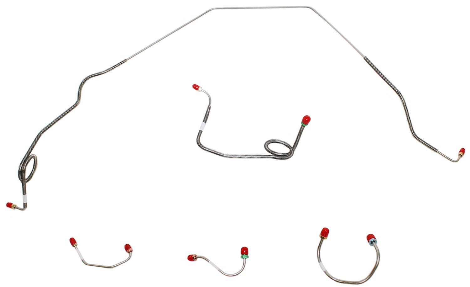 Front Brake Line Set for 1969 Chevy Camaro with Standard Disc Brakes [5-PC, Steel]