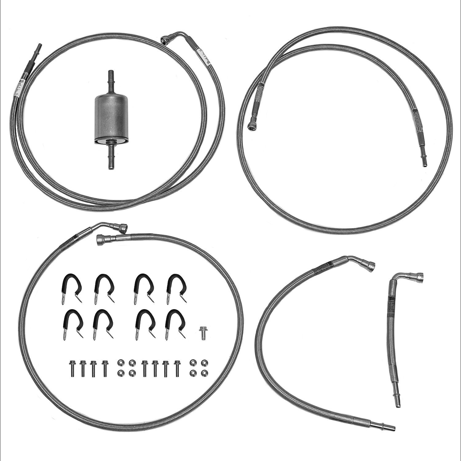 Quick-Fix Fuel Line Kit for 2004-2006 GM Avalanche, Tahoe, Suburban 1500, Yukon/1500 XL, Escalade Flex-Fuel [Braided Stainless]