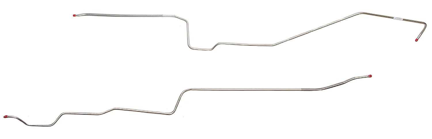 Main Front-to-Rear Fuel Line for 1969-1973 Chevrolet Nova [2-PC, 3/8 in. O.D., Stainless Steel]