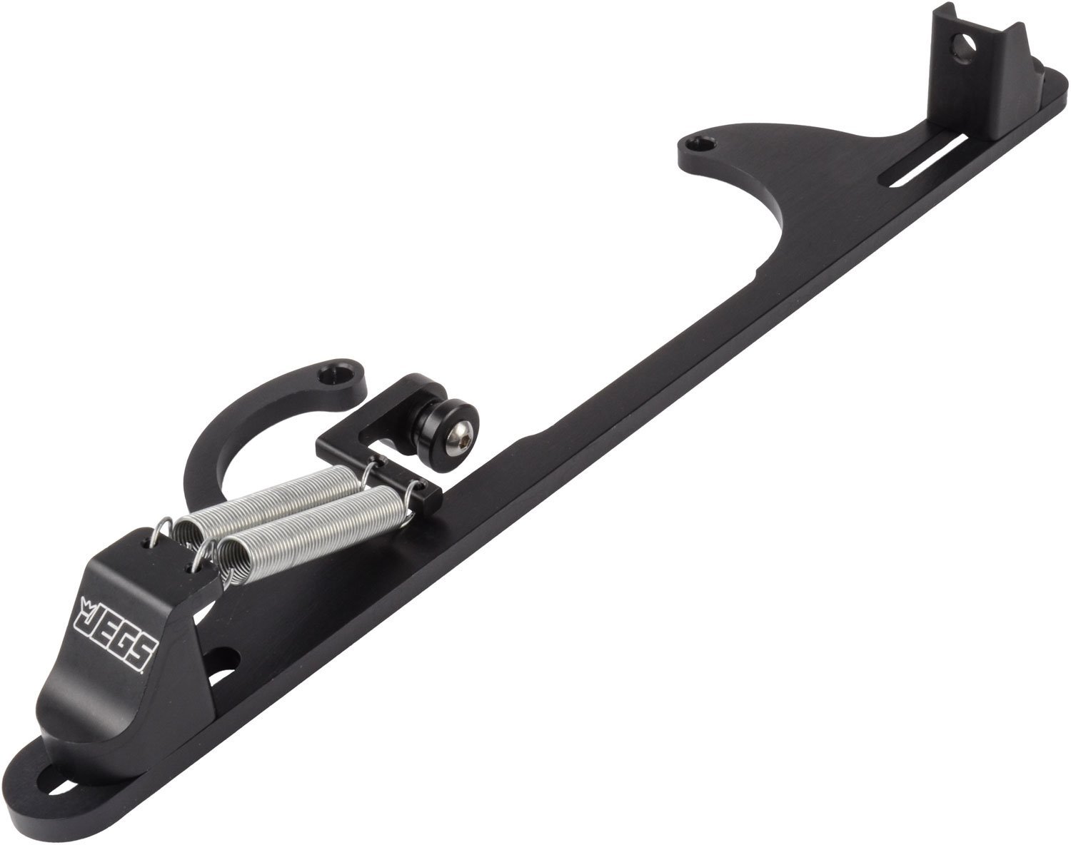 Throttle Bracket with Return Springs for JEGS and Lokar Style Cables [Black Anodized Finish]