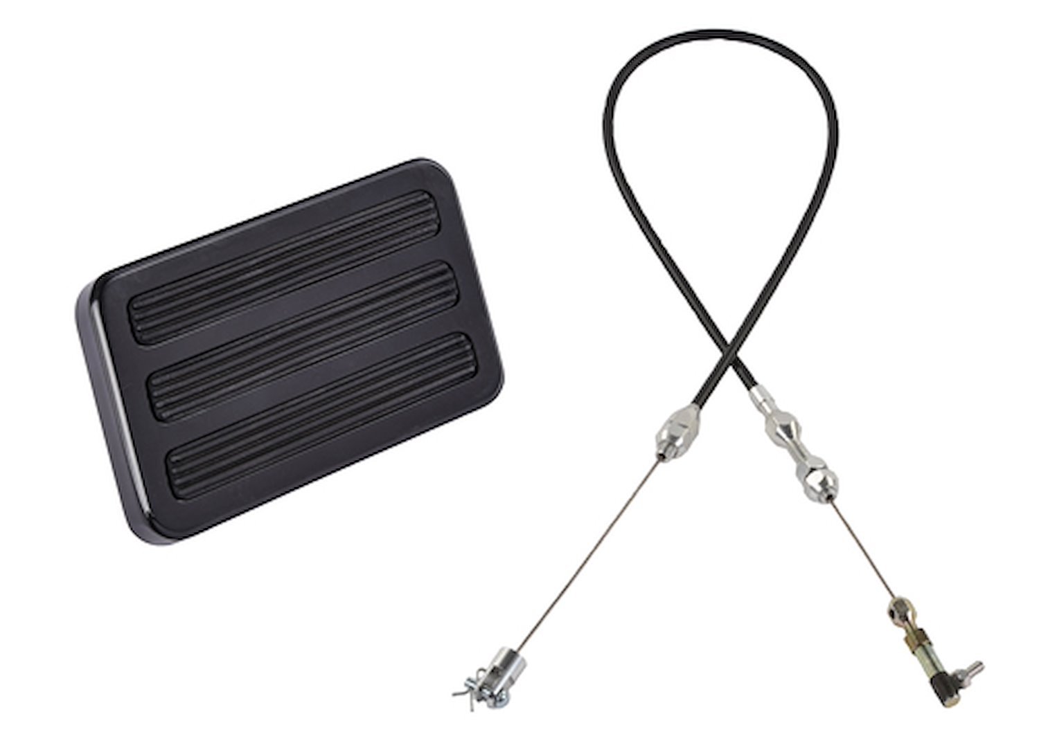Brake Pedal Pad with 24 in. Throttle Cable [Black]