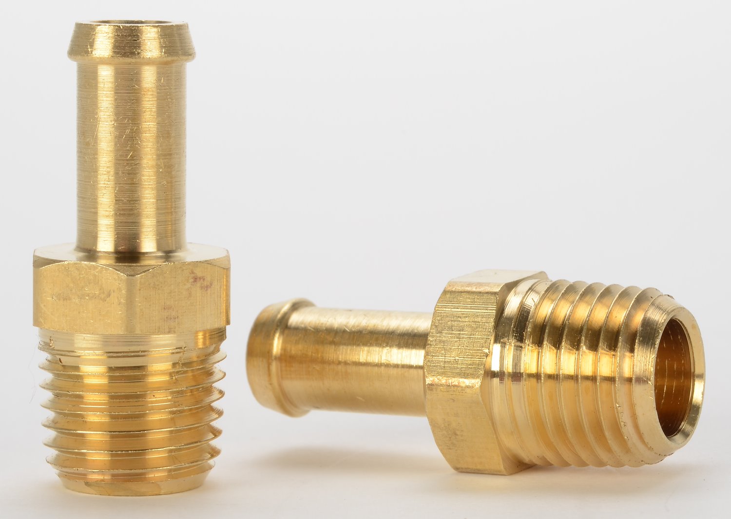 NPT Straight Hose Barb Fitting [1/4 in. NPT to 5/16 in. Hose, Brass]