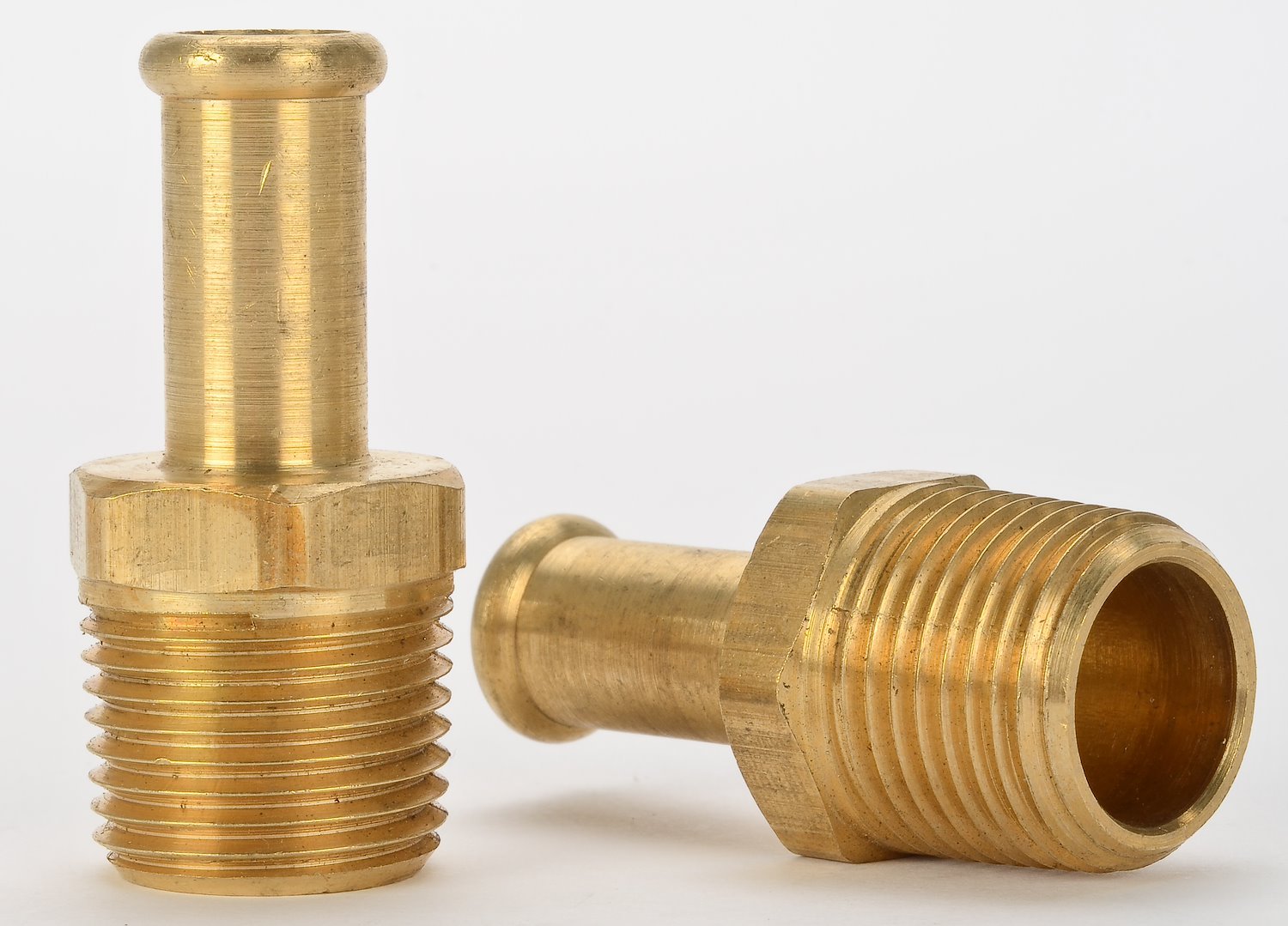 NPT Straight Hose Barb Fitting [3/8 in. NPT to 3/8 in. Hose, Brass]