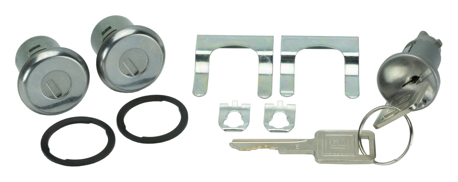 Ignition & Door Lock Set Fits Select 1966-1972 GM Models [Square Style GM Keys]