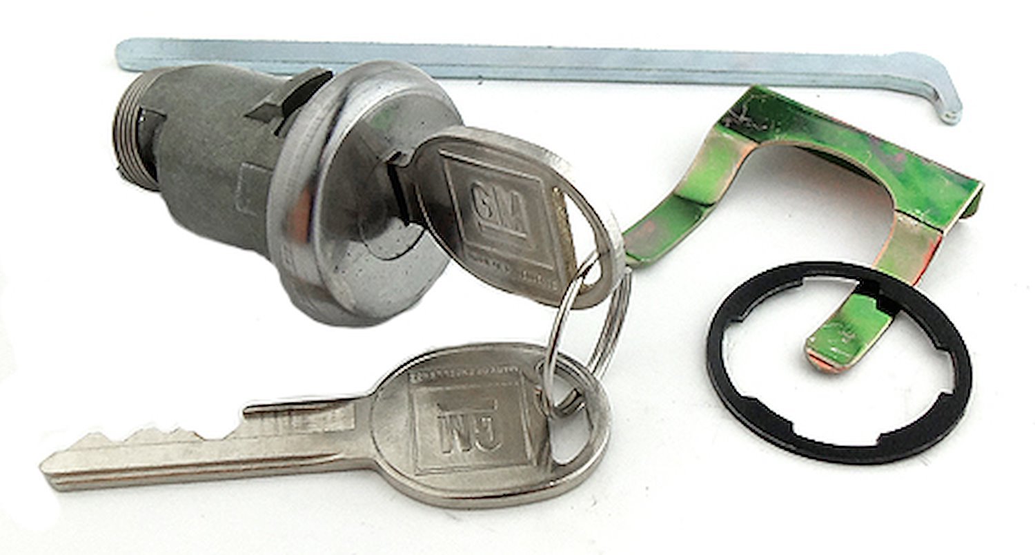 Trunk Lock Set Fits Select 1953-1998 GM Models [Oval Style GM Keys]