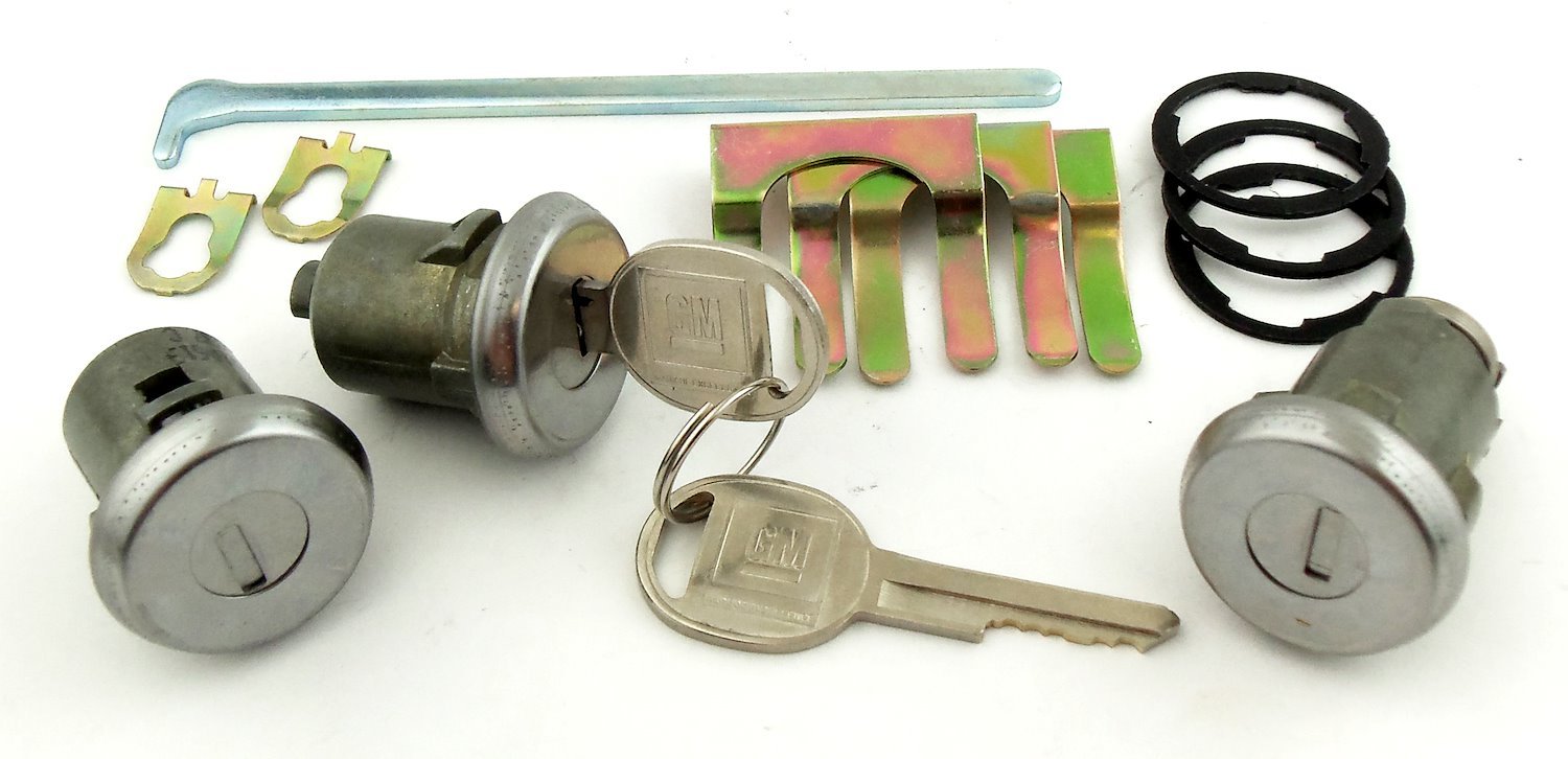 Door & Trunk Lock Set Fits Select 1962-1994 GM Models [Oval Style GM Keys]