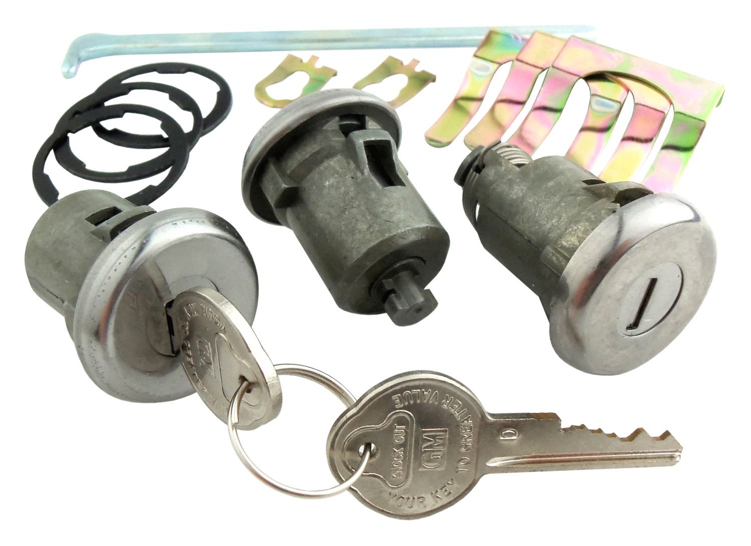 Door & Trunk Lock Set Fits Select 1962-1978 GM Models [Original Pearhead Keys]