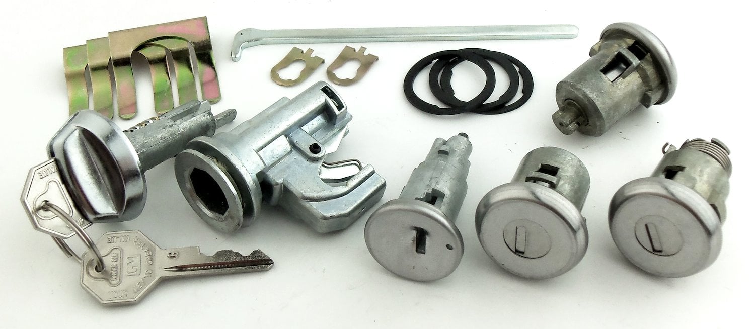 Ignition, Door, Trunk & Glovebox Lock Set for 1968 Chevrolet Chevelle, Chevy II [Original Octagon Keys]