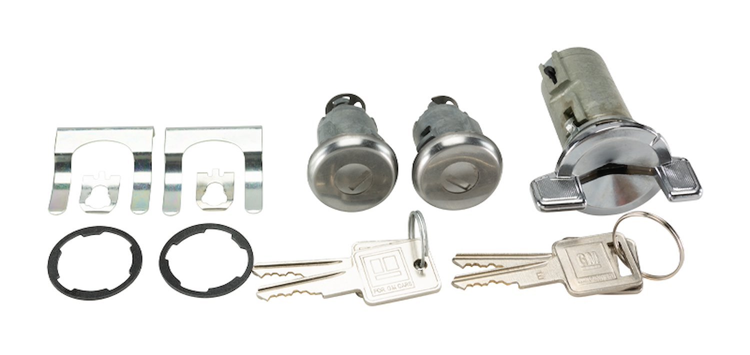 Ignition & Door Lock Set Fits Select 1979-1982 GM Models [Square Style GM Keys]