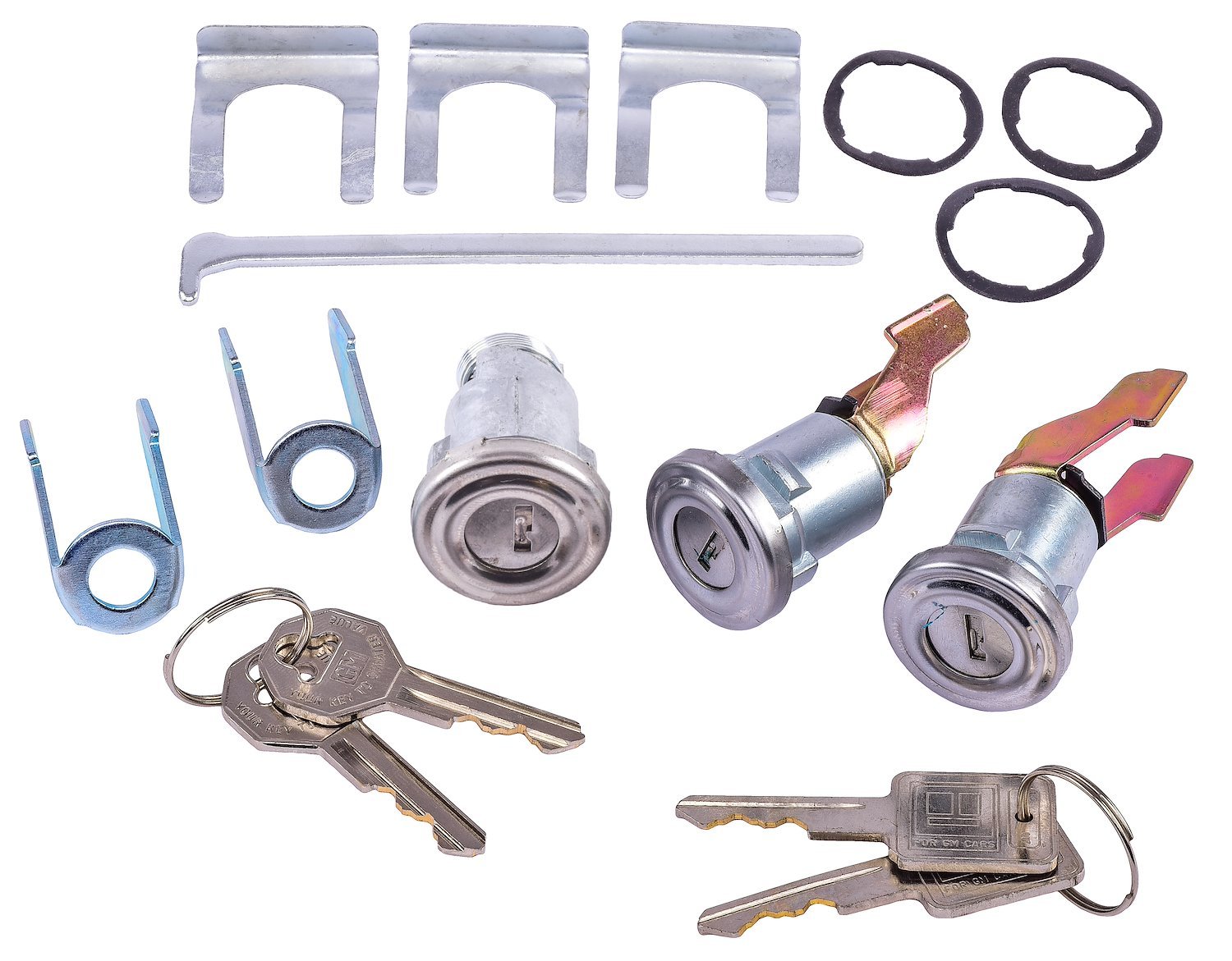 Door & Trunk Lock Set Fits Select 1955-1957 GM Models [Original Octagon Keys]