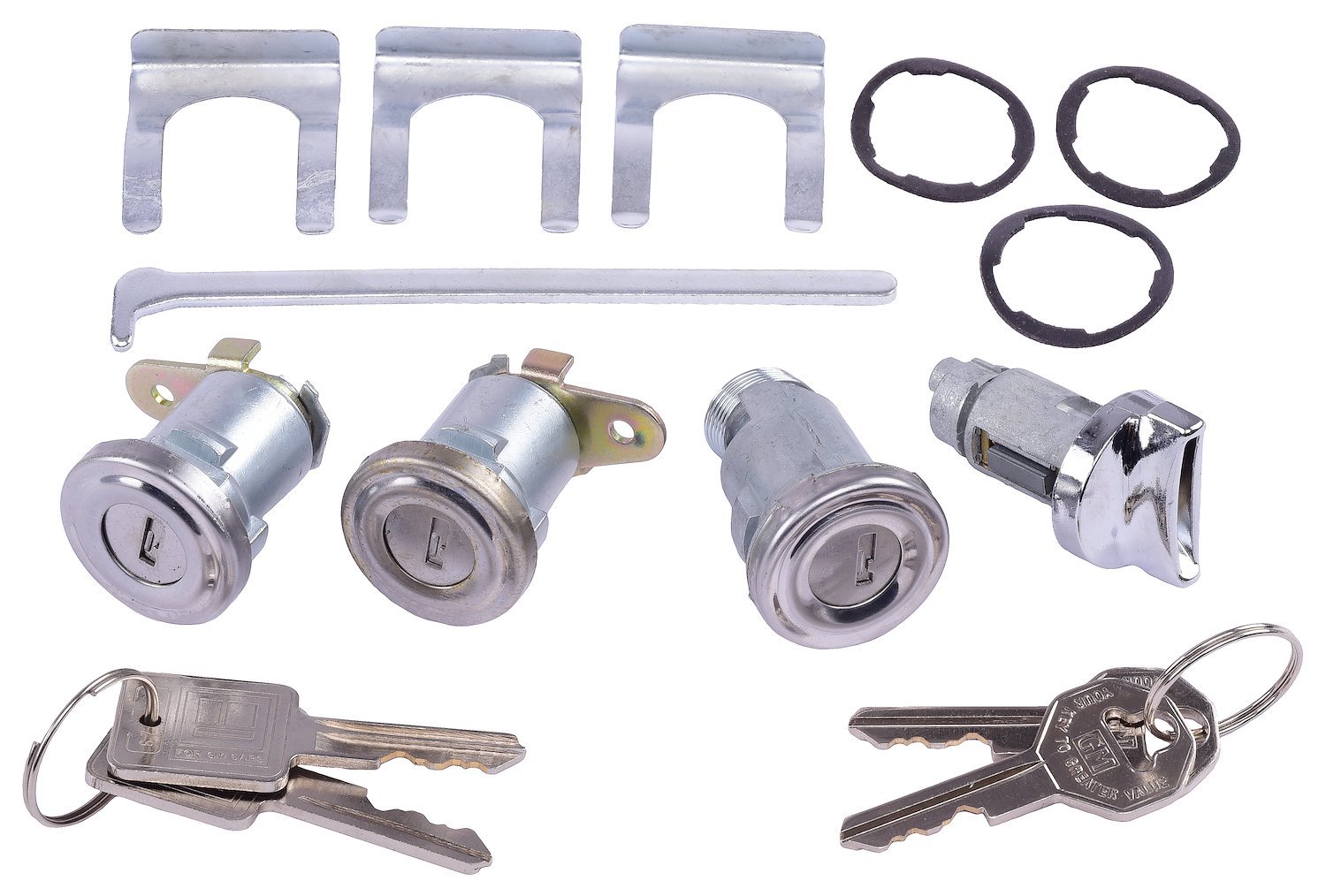 Ignition, Door & Trunk Lock Set for 1956-1957 Chevrolet Bel Air [Original Octagon Keys]