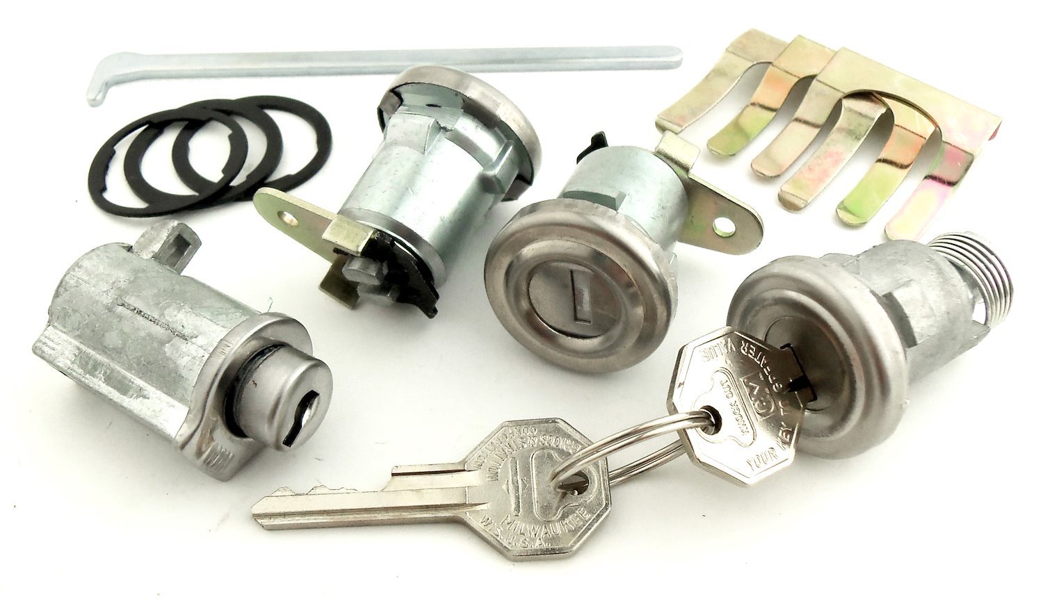 Door, Trunk & Glovebox Lock Set Fits Select 1956-1957 GM Models [Original Octagon Keys]