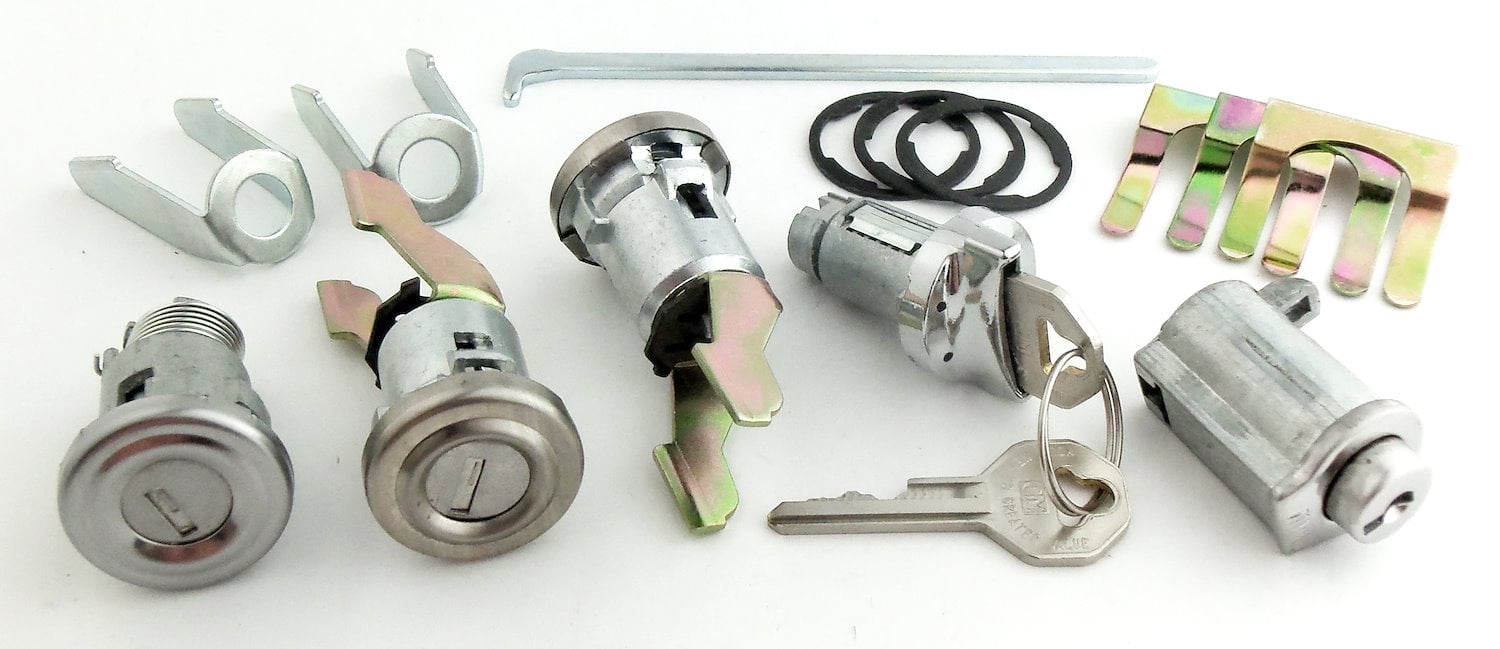 Ignition, Door, Trunk & Glovebox Lock Set Fits Select 1955-1957 Chevrolet Bel Air [Original Octagon Keys]