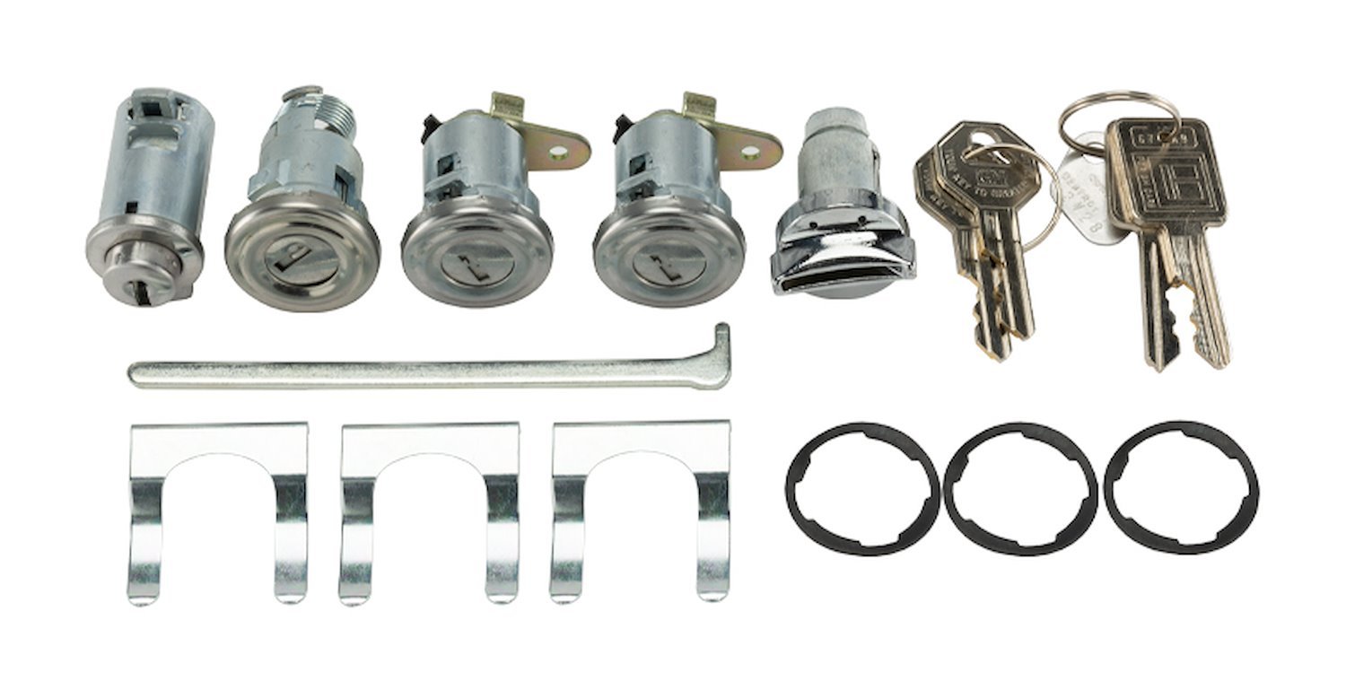 Ignition, Door, Trunk & Glovebox Lock Set for 1956-1957 Chevrolet Full-Size Models [Original Octagon Keys]