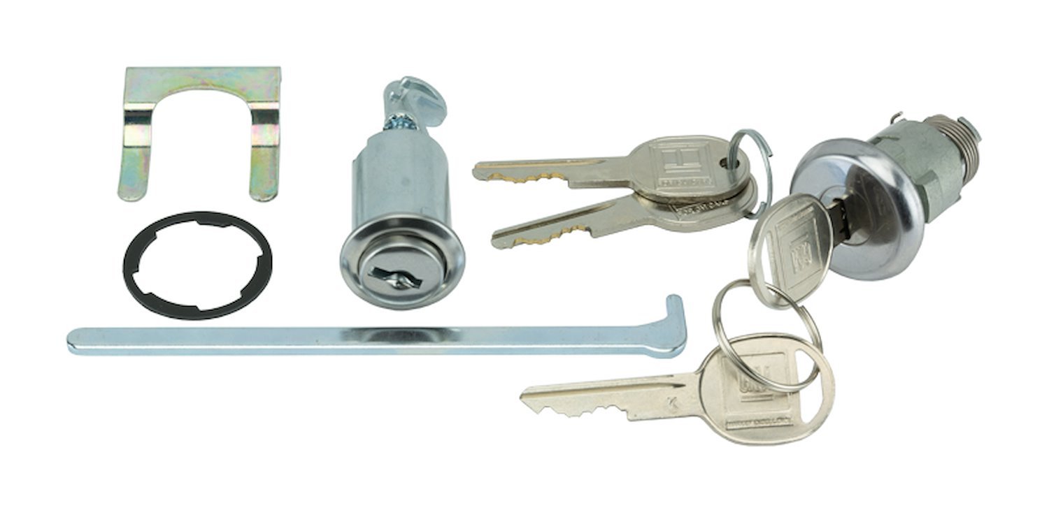 Trunk & Glovebox Lock Set Fits Select 1964, 1966-1967 GM Models [Oval Style GM]