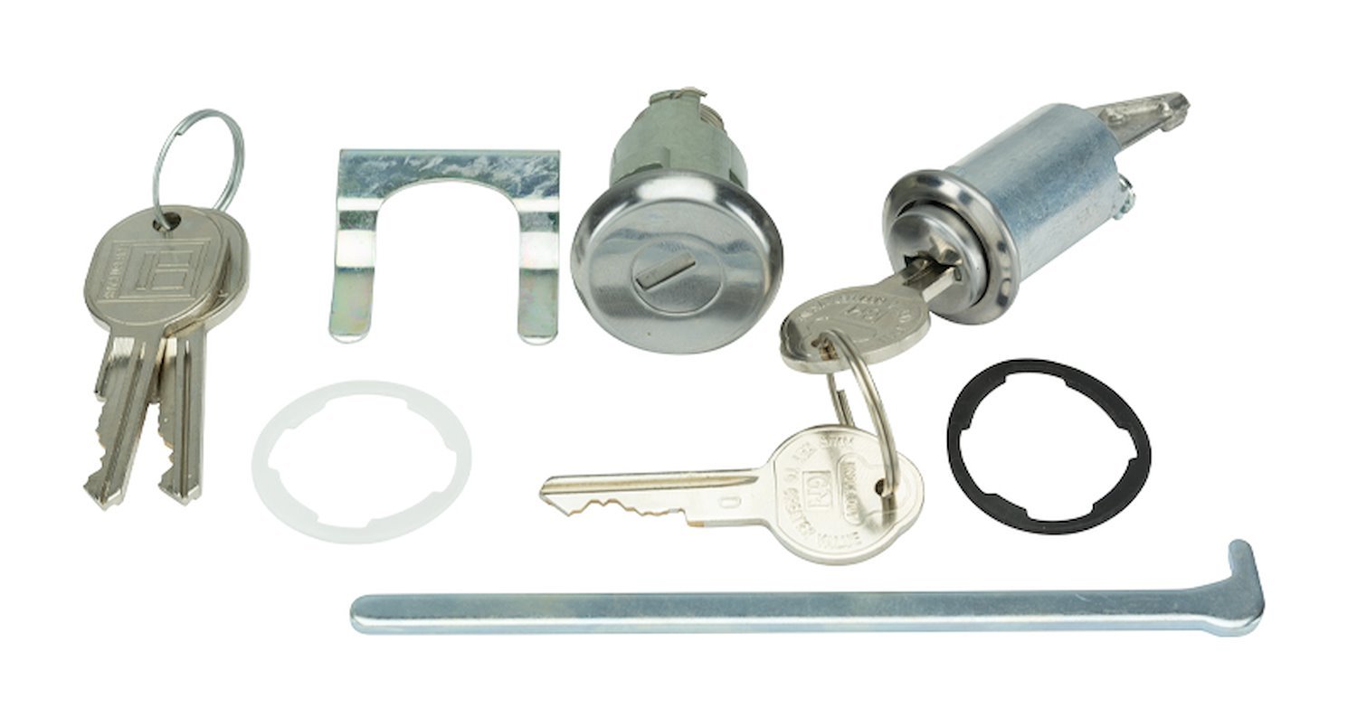Trunk & Glovebox Lock Set Fits Select 1964-1967 GM Models [Original Pearhead Keys]