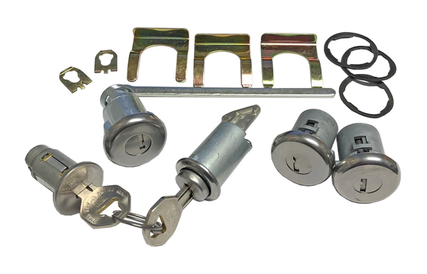 Ignition, Door, Trunk & Glovebox Lock Set Fits Select 1965 GM Models [Original Octagon Keys]
